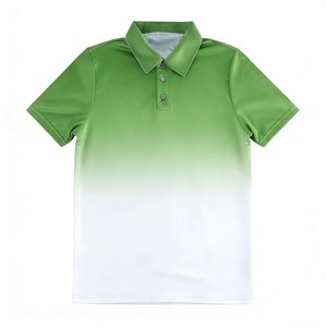 Chemises polo à manches courtes en polyester avec logo personnalisé, imprimées en dégradé, pour la publicité, la promotion, les expositions, le personnel, les uniformes de travail, OEM - Product Image 3