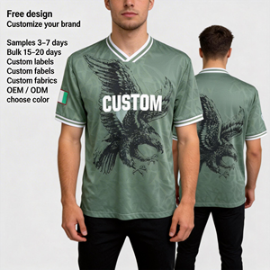 เสื้อฟุตบอลแนวสตรีทอินเทรนด์เสื้อเจอร์ซีย์ปรับแต่งแบรนด์ได้ตามต้องการปักโลโก้ตาข่ายเสื้ออเมริกันฟุตบอล - Product Image 1