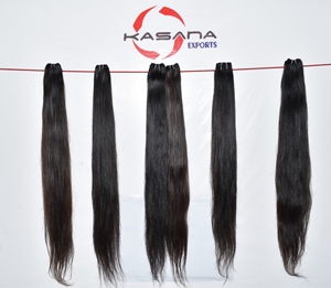Extensiones de cabello humano indio Remy 100%, venta al por mayor, cutícula alineada, onda profunda, color natural procesado químicamente por los fabricantes - Product Image 6