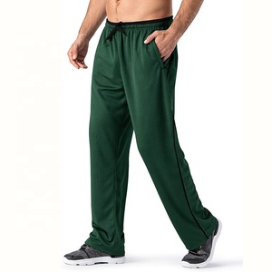 Venta al por mayor 2 colores cintura elástica de gran tamaño pierna recta Jogger 100% poliéster activo relajado Fit hombres pantalones de gimnasio - Product Image 5