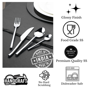 Premium Grace Motif Couverts Ensemble Brillant À La Main En Acier Inoxydable Cuillère Fourchette Couteau pour Mariage Maison Restaurant Hôtel Partie Utilisation - Product Image 6