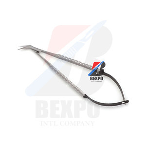 Microcirugía Dental Castroviejo Tijera Quirúrgica Angular Haf Color Negro Capa Instrumentos manuales Fabricado por BEXPO - Product Image 1