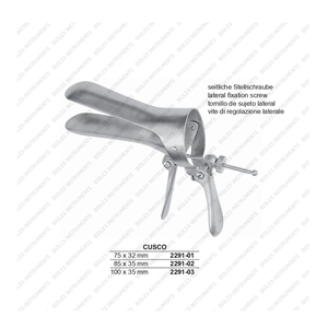 Instrumentos quirúrgicos recién llegados del mejor proveedor: fuente de alimentación manual de espéculo vaginal Cusco de acero inoxidable de alta calidad - Product Image 1