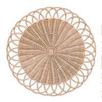 Nouveauté : Sets de table tressés écologiques en rotin et jacinthe d'eau, grands, faits main, style américain moderne pour salle à manger