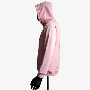 Pull-over à capuche à impression bouffante 3D avec logo personnalisé, sweat-shirt à capuche court à bord brut sans piqûres du fabricant OEM pour hommes - Product Image 5