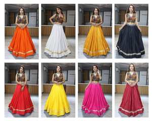 Lehenga choli ในผ้าฝ้ายเรยอนสีแดงจากนักออกแบบล่าสุด - Product Image 6