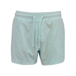 Custom Mens Knitted Fleece Shorts Soft Cotton <b>Drawstring</b> Elastic Waist Gym Casual Comfortable Streetwear Activewear - Product Image 1