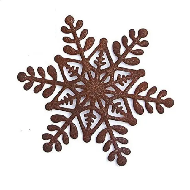 Nuovo fiocco di neve in metallo fatto a mano personalizzato con rari ornamenti decorativi natalizi decorativi per interni a casa elegante stella