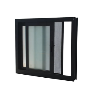 Tùy chỉnh giá rẻ đôi kính hai cửa sổ theo dõi với màu đen trắng đồng nhôm bảng điều chỉnh khung kính trượt thiết kế - Product Image 1