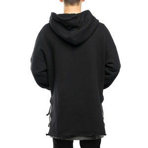 Sweats à capuche 100% coton bruts personnalisés pour hommes, sweat à capuche, pull oversize décontracté à épaules tombantes, sweats à capuche lourds pour hommes - Product Image 4