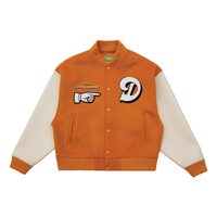 Veste en cuir PU réversible unisexe personnalisée, décontractée, imperméable, écologique, couleur personnalisée, col brodé sur le devant