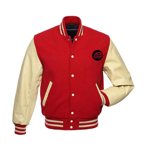 Veste universitaire personnalisée en toile de laine 100% de couleur unie pour hommes, respirante, confortable, col montant, doublure en polyester, bas quantité minimale de commande usine - Product Image 4