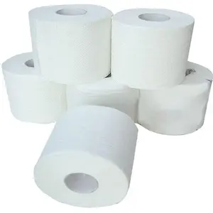 Soft touching eco-friendly 3ply unbleached 100% virgin organic bamboo tissue white toilet rolling paper natural accessories