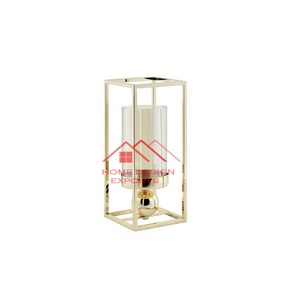 Lanterne de table en métal moderne, fabrication en Inde, pour la décoration de la maison, hôtel, restaurant, mariage, bureau, porte-bougie - Product Image 3
