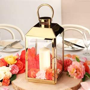 Bougeoir de lanterne en fer métallique durable de haute qualité pour un décor sophistiqué luxueux et élégant de restaurant et d'hôtel - Product Image 3