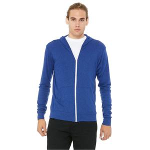 Unisexe Bella Plus Canvas 3939 Adult Tri-Blend Full Zipper Hoodie Men's Print Fleece avec Logo Brodé pour le Printemps ODM - Product Image 1