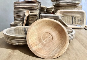 Precio más bajo, artículo natural de alta calidad, placa de espátula de Areca, placa de hoja de Acera con versatilidad y durabilidad - Product Image 6