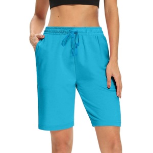 Women's <b>Knee</b>-<b>Length</b> Long Shorts with Pockets Loose Plus Size Athletic Yoga <b>Leggings</b> for Walking for Women - Product Image 1