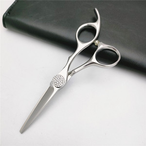 Juego de tijeras de peluquero profesional de 4,5 pulgadas, tijeras de corte de pelo con acabado de diamante elegante con mango de cerámica y Punta de hoja afilada - Product Image 1