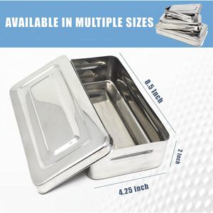 Juego de instrumentos médicos de alta calidad Bandejas de esterilización manual con tapa Hollowware Caja perforada Instrumento médico - Product Image 1