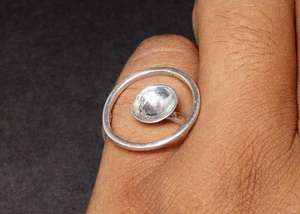 Bagues au design de disque en argent 925 fin faites à la main en gros Article de cadeau de Noël pour mariage - Product Image 2