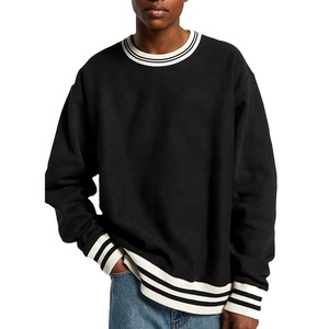 Custom Wholesale High Quality Crew Neck Color Block Patchwork Leather Sweatshirt Sweatsuit for <b>Men</b> <b>Green</b> Color - Product Image 6