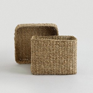 Decorative square seagrass box handmade sea grass storage boxes multi purpose <b>lid</b> <b>basket</b> container - Product Image 5