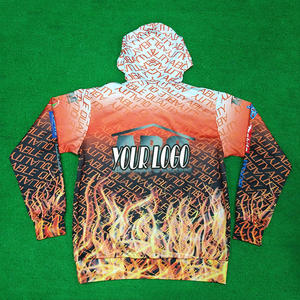 Sweats à capuche pour hommes personnalisés avec sublimation camouflage impression en polaire polyester blanchi pull sweat-shirt à sublimation - Product Image 3