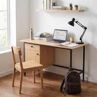 Escritorio de Computadora para Oficina en Casa OEM con Cajón y Almacenamiento con Puerta, Escritorio Moderno y Sencillo para Dormitorio, Oficina en Casa, Mesa de Estudio, Escritorio para Escribir