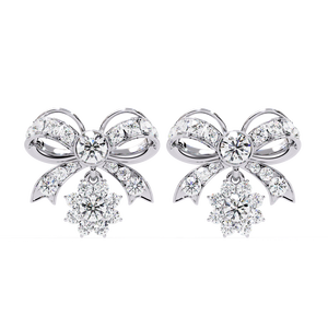 Boucles d'oreilles en or 18 carats avec diamants et pierres précieuses uniques cultivées en laboratoire - Product Image 5