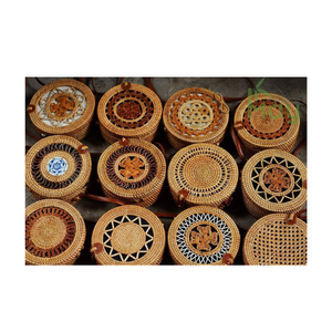 Premium Woven Rattan <b>Bag</b> A True Fashion Statement, Handmade Handbag Large Capacity Lady Vacation Beach <b>Bag</b> Rattan Shoulder <b>Bag</b> - Product Image 1