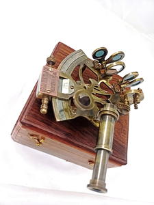 Sextante redondo vikingo 10 "sextante náutico estilo de playa decoración náutica decoración Calvin artesanía - Product Image 3