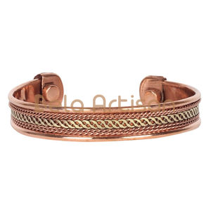100% Pure Copper Handmade Copper <b>Healing</b> Cuff <b>Bracelet</b> Brass and Iron Nepal - Product Image 1