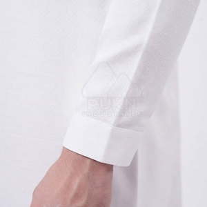Thobe arabe de qualité supérieure pour hommes, traditionnel du Moyen-Orient, léger, respirant, en coton, coupe décontractée, manches longues, longueur cheville, col rond - Product Image 6