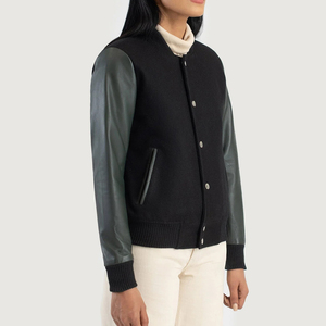 Produit à succès Veste universitaire unie pour femmes en vente Nouvelle conception 2025 Veste universitaire coupe-vent pour femmes - Product Image 3