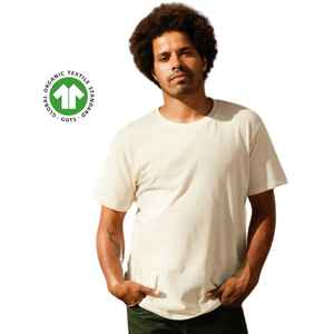 <b>t</b> <b>Shirt</b> for Man , QUICK DRY Organic <b>Raglan</b> - Natural, 30 Singles Yarn, Extra Stretch for Easy Movement with Cropped <b>Sleeves</b> - Product Image 4