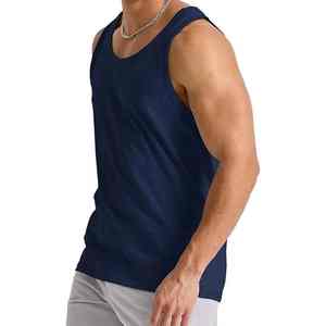 Camiseta sin Mangas Personalizada para Hombre, Talla Grande, Transpirable, para Verano, Fitness, Cuello Redondo, 100% Algodón, Secado Rápido, Estilo Casual - Product Image 3