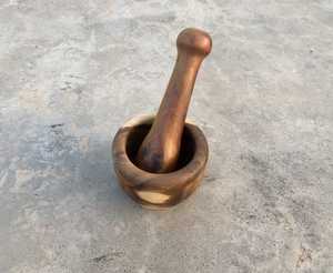 Mortero de madera simple y mortero decorativo redondeado para cocina, herramientas de cocina, molinillo de especias, restaurante y uso de Hotel, las mejores ventas - Product Image 1
