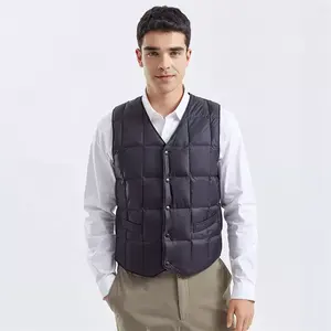 OEM Respirant Logo Personnalisé Hommes Gilet En Duvet Surdimensionné Bulle Puffer Gilet Chaud Automne Hiver Coton Veste Style High Street - Product Image 4