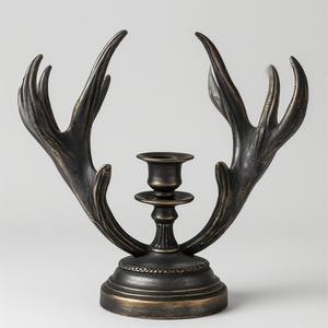 Bougeoir en corne d'aluminium fabriqué à la main avec finition à patine antique Détails artisanaux conçus pour les intérieurs décoratifs - Product Image 5