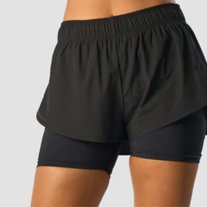 Short de vélo confortable pour femme-Tissu taille haute et extensible, parfait pour les séances de cyclisme et d'entraînement - Product Image 6