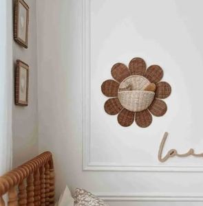 High Quality Decorative <b>Rattan</b> Wall <b>Hanging</b> <b>Basket</b> for Home Decoration in Flower Shape From India - Product Image 5