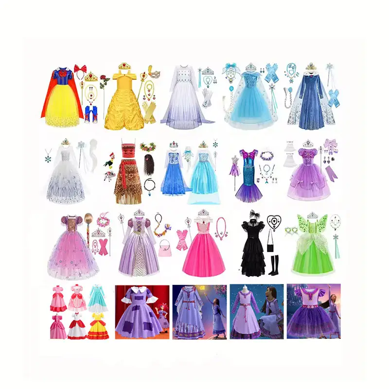 Costumes princesse Anna Elsa Costumes pour enfants et filles Halloween Noël fête Cosplay reine des neiges déguisements