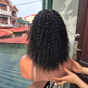 Peluca de cabello humano vietnamita virgen personalizable al por mayor, peluca con rizos Jerry frontal de encaje transparente para pelucas de cabello humano suizo de alta definición - Product Image 2