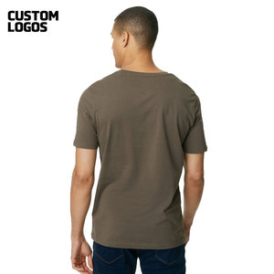 Camiseta estampada de manga corta de algodón 100% de gama alta para hombre, Camiseta de cuello redondo de manga corta de marca de moda transpirable - Product Image 4