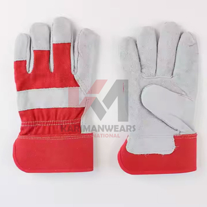 Guantes de Trabajo de Cuero Grandes para Hombre, Resistentes, con Palmas Reforzadas, Durabilidad y Protección, Color Gris, para Construcción, Industria y Jardinería - Product Image 1