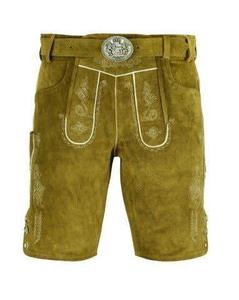 Shemax Trachten <b>Shorts</b> <b>Mens</b> Lederhosen Shaded Grey OEM Custom New Bavarian Oktoberfest Lederhosen - Product Image 3