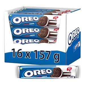 Biscuits OREO Double Cacao - 16 x 157g - Avec garniture crémeuse double saveur vanille - Product Image 1