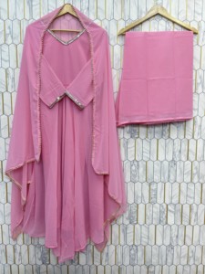 Conjunto de Vestido y Pantalón Plazzo de Diseñador para Mujer con Dupatta para Bodas, Fiestas y Festivales, Ropa Étnica India al por Mayor - Product Image 4