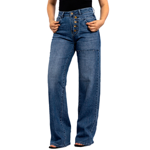 กางเกงยีนส์สตรีทเอวสูงมีกระเป๋าหลายแบบกางเกงคาร์โก้ทรงหลวมผ้าฝ้าย - Product Image 6